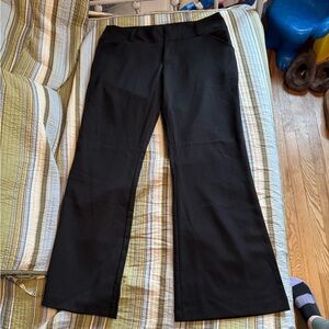 Black Flare Trousers with Belt Loops